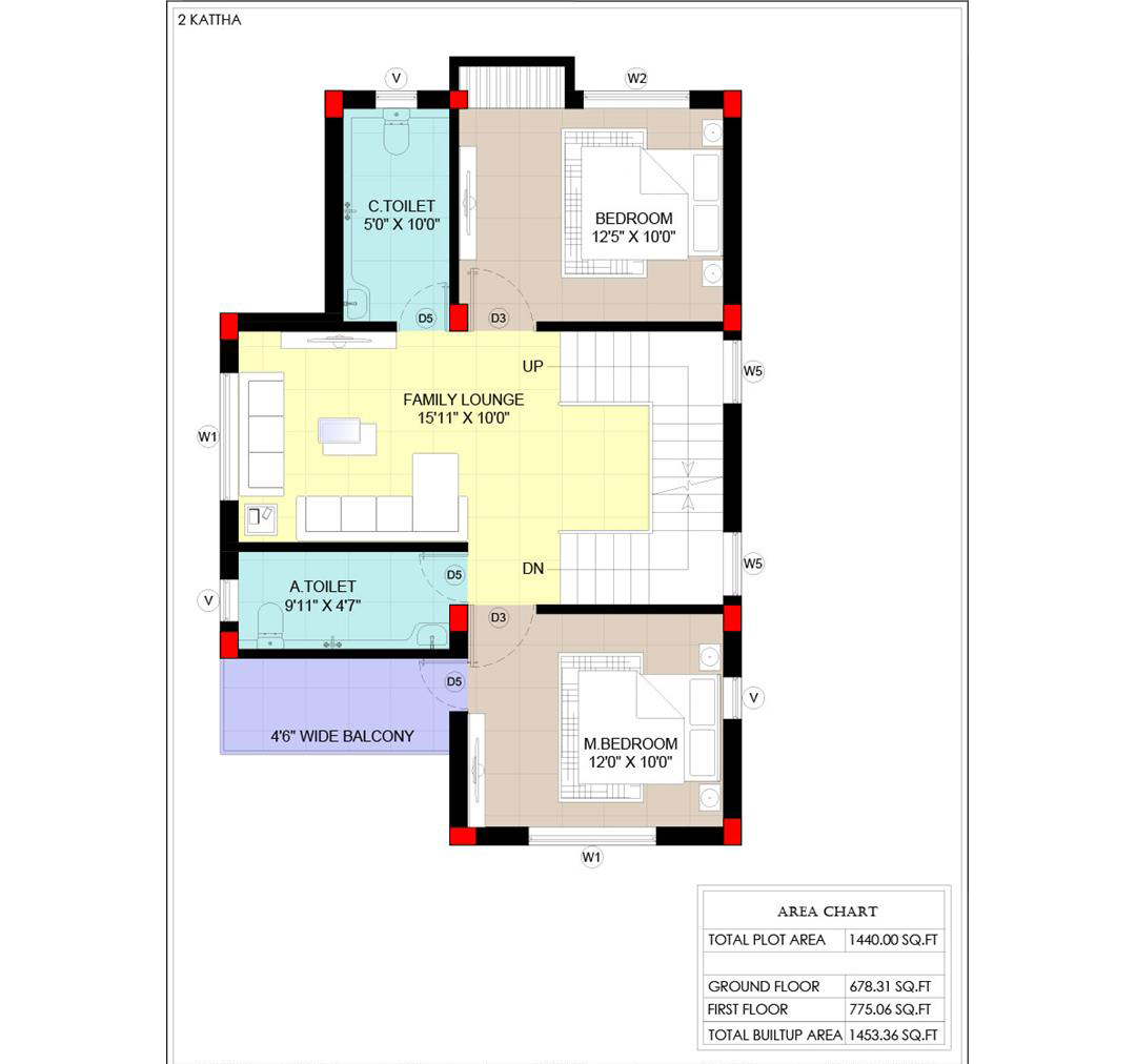 2 KATTHA FIRST FLOOR PLAN